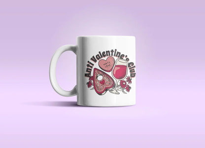 Anti Valentinstags Club Kaffeetasse Teetasse mit witzigem Spruch - WS-Trend.de
