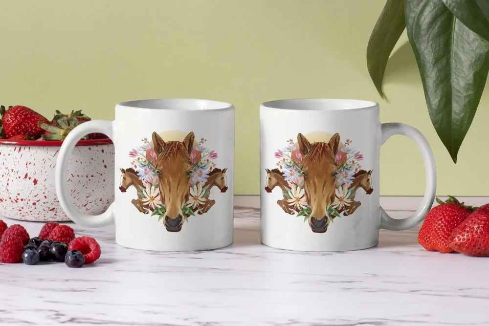 Pferde Kaffeetasse Teetasse mit Motiv - WS-Trend.de