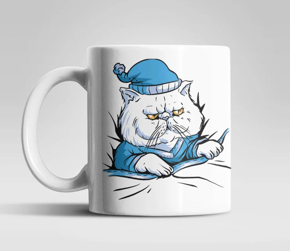 Angry Cat Pyjama Kater Kaffeetasse Teetasse - WS-Trend.de