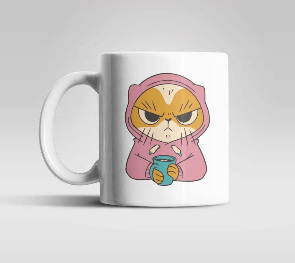 Angry Cat Katze Kaffeetasse Teetasse mit Henkel - WS-Trend.de