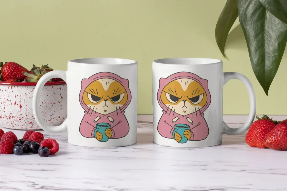 Angry Cat Katze Kaffeetasse Teetasse mit Henkel - WS-Trend.de