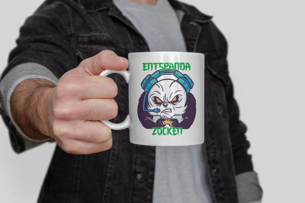 Gamer Entspanda Zocken Kaffeetasse Teetasse mit Henkel - WS-Trend.de