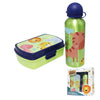 Jungle Friends 2 tlg Kinder Lunch Set Brotdose Alu Trinkflasche 500 ml Geschenk