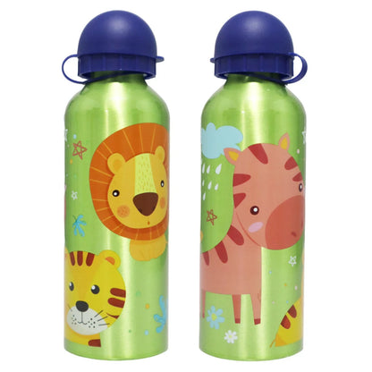 Jungle Friends 2 tlg Kinder Lunch Set Brotdose Alu Trinkflasche 500 ml Geschenk - WS-Trend.de