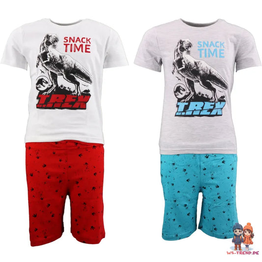 Jurassic World T-Rex Kinder Schlafanzug Pyjama - WS-Trend.de Jungen 98-128 Baumwolle
