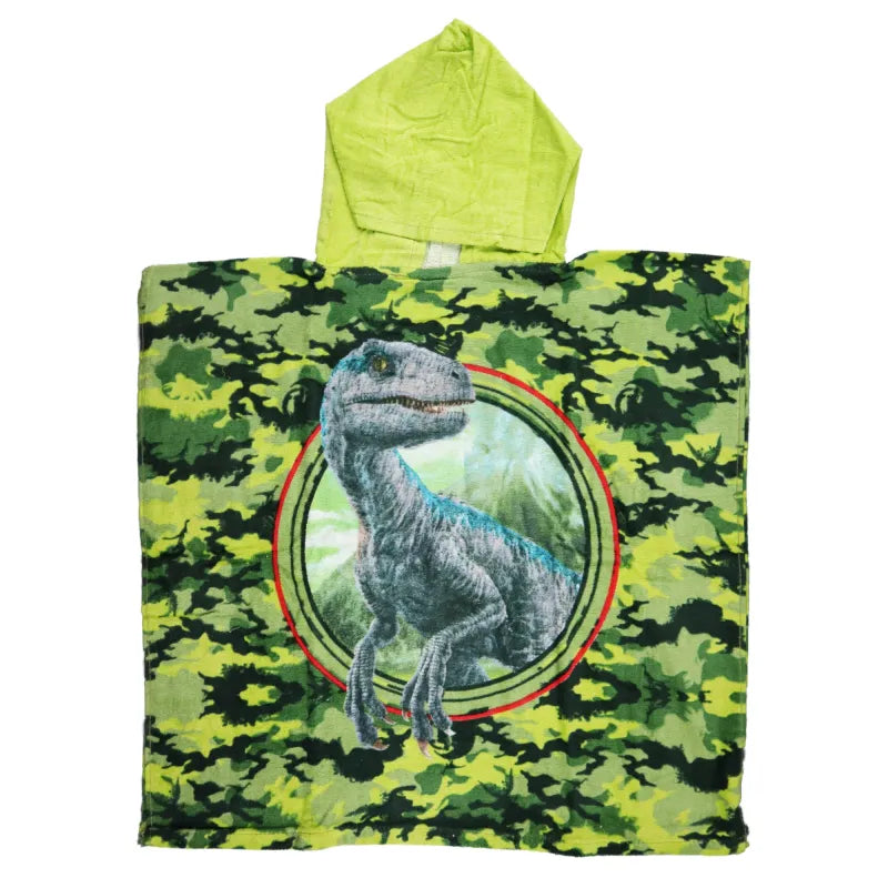 Jurassic World Velociraptor Blue Kinder Mikrofaser Badeponcho - WS-Trend.de Poncho Baumwolle