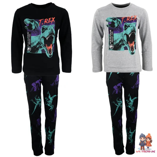 Jurassic World T-Rex Blue Jungen Kinder Pyjama Schlafanzug - WS-Trend.de 134-164 Baumwolle