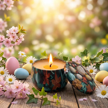Handgemachte Ostern Sojawachs Kerze duftfrei verschiedene Motive - WS-Trend.de