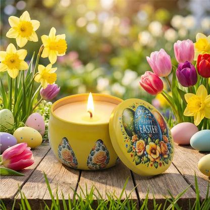 Handgemachte Ostern Sojawachs Kerze duftfrei verschiedene Motive - WS-Trend.de