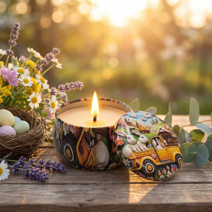 Handgemachte Ostern Sojawachs Kerze duftfrei verschiedene Motive - WS-Trend.de
