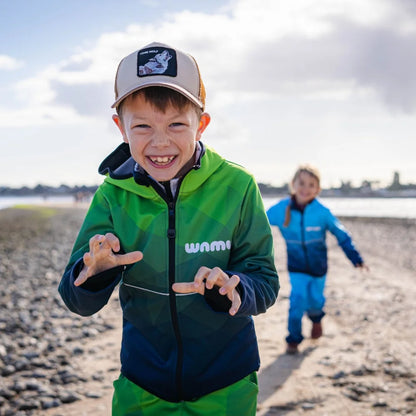 WAMU Mosaic Softshelljacke Kinder Jungen Jacke mit Kapuze - WS-Trend.de Gr. 98 -128