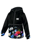 WAMU Wild Flowers Softshelljacke Kinder Jacke mit Kapuze