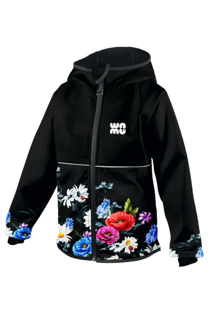 WAMU Wild Flowers Softshelljacke Kinder Jacke mit Kapuze - WS-Trend.de Gr. 104-128