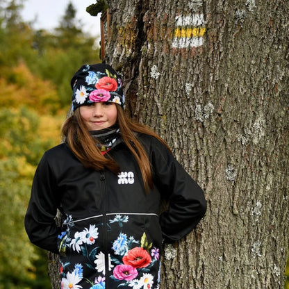 WAMU Wild Flowers Softshelljacke Kinder Jacke mit Kapuze - WS-Trend.de Gr. 104-128