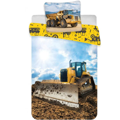 Bulldozer Kipper Baby Bettwäsche 2tlg Set 100x135 40x60 cm 100% Baumwolle (Kopie) - WS-Trend.de