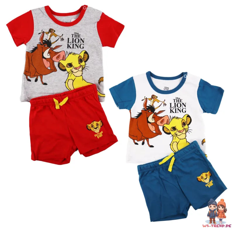 Disney König der Löwen Simba Baby Jungen Set T-Shirt plus Shorts - WS-Trend.de Kinder Sommerset