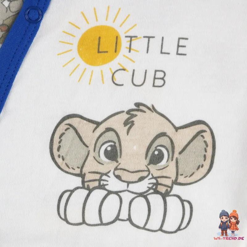 Disney König der Löwen Simba Baby Strampler Einteiler - WS-Trend.de Kleinkind kurzarm Body Gr. 68 - 92