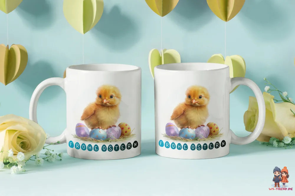 Ostern Küken Ostereier Keramik Kaffeetasse Teetasse Tasse Geschenke - WS-Trend.de