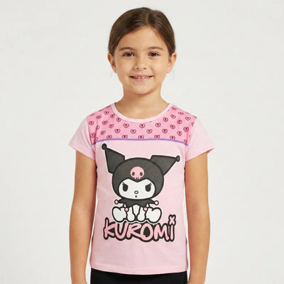 Hello Kitty Kuromi Kinder Mädchen kurzarm T-Shirt Shirt 100% Baumwolle - Ansicht 2