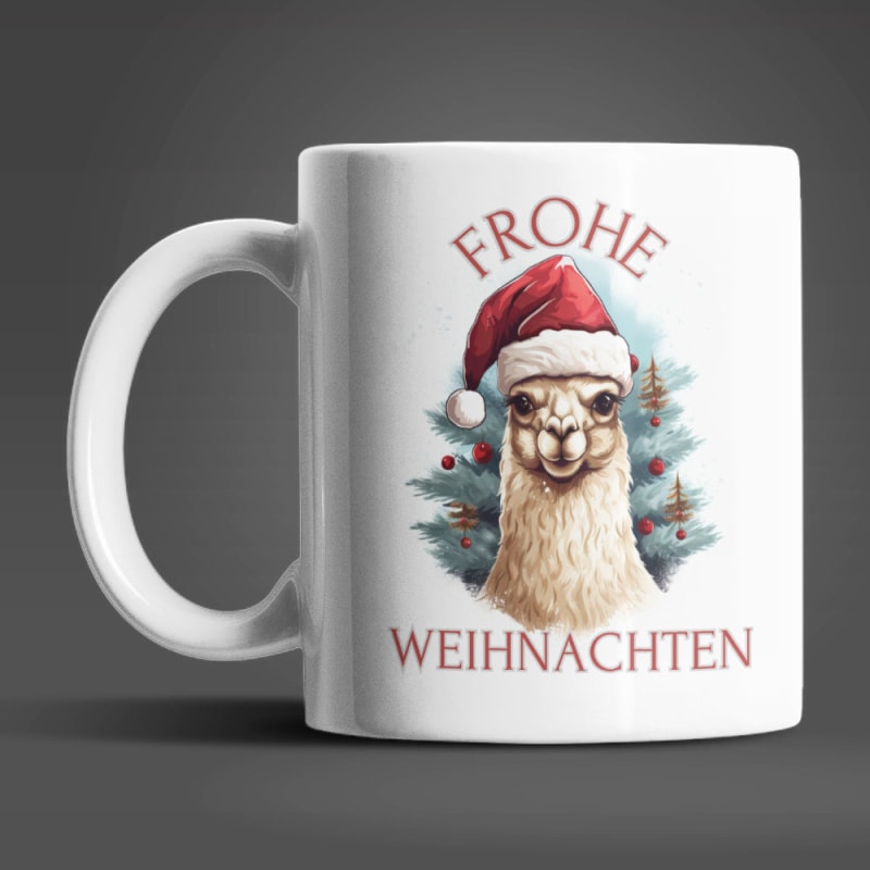Weihnachten Lama Kaffeetasse Teetasse Tasse Geschenkidee 330 ml - WS-Trend.de