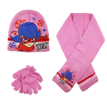 ladybug handschuhe Miraculous Ladybug Kinder 3tlg. Herbst Wintermütze Schal plus Handschu – WS-Trend