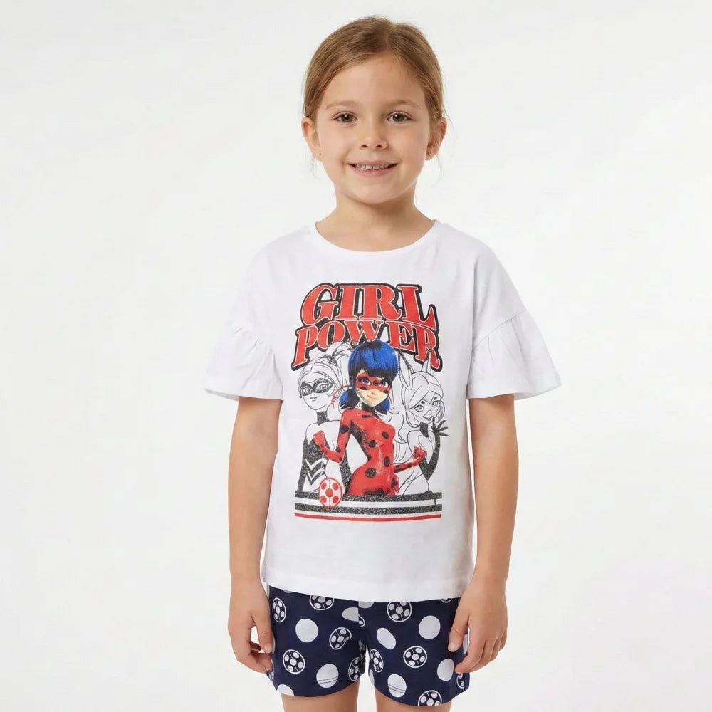 Miraculous Ladybug Kinder Schlafanzug Pyjama - WS-Trend.de kurz 110 - 128 baumwolle