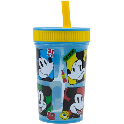 Disney Mickey Maus Kinder Trinkbecher Becher integriertem Halm 465 ml - WS-Trend.de