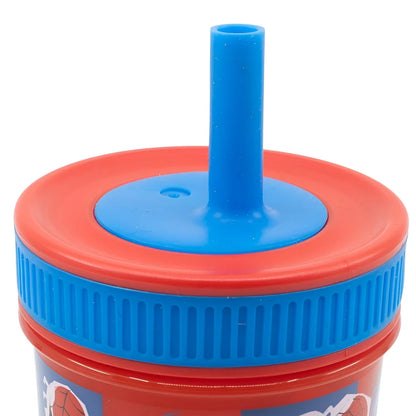 Marvel Spiderman Kinder Trinkbecher Becher integriertem Halm 465 ml - WS-Trend.de
