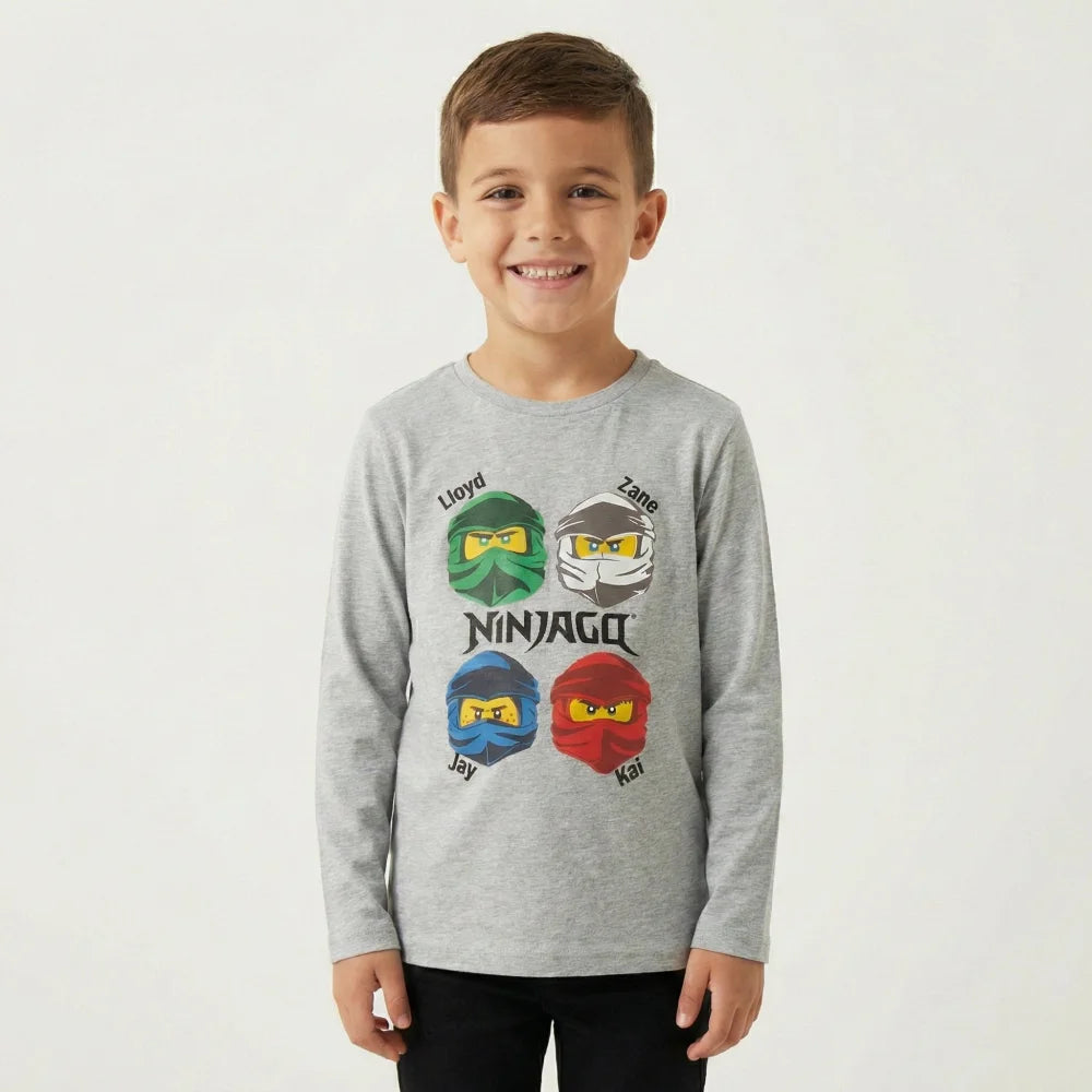 LEGO® Ninjago Kinder langarm Shirt - WS-Trend.de Nijago Kai Jay Zane Jungen Gr. 98-128 Baumwolle