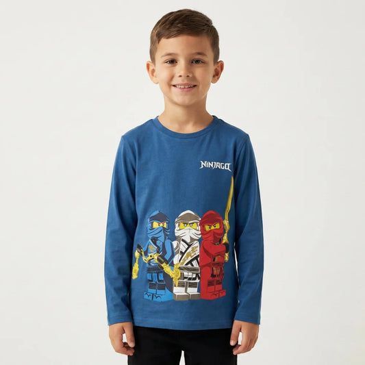 LEGO® Ninjago Kinder langarm Shirt - WS-Trend.de Nijago Kai Jay Zane Jungen Gr. 98-128 Baumwolle