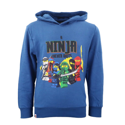 LEGO® Ninjago Kinder Hoodie - WS-Trend.de Kapuzen Pullover Gr. 98-128 Jungen Blau Grün