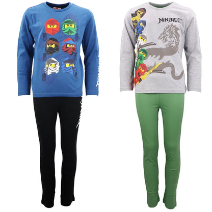 LEGO® Ninjago Kinder lang Pyjama - WS-Trend.de Jungen Schlafanzug 98 -128 Kai Jay Zane Lloyd
