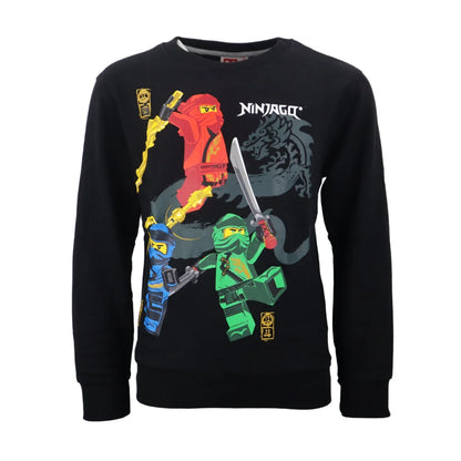 LEGO® Ninjago Kinder Pulli - WS-Trend.de Sweater Pullover Gr. 98-128 Jungen Schwarz Grau
