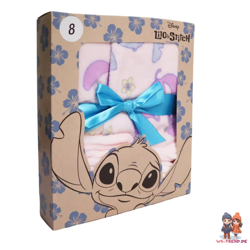 Disney Lilo und Stitch Angel Kinder Coral Bademantel mit Kapuze - WS-Trend.de Gr. 98 - 128