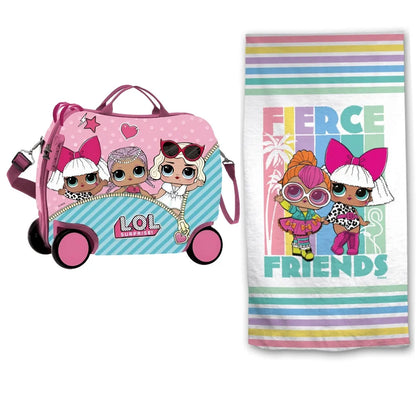 LOL Surprise Mädchen Kinder Reise Set Kinderkoffer Koffer Strandtuch - WS-Trend.de Reisekoffer