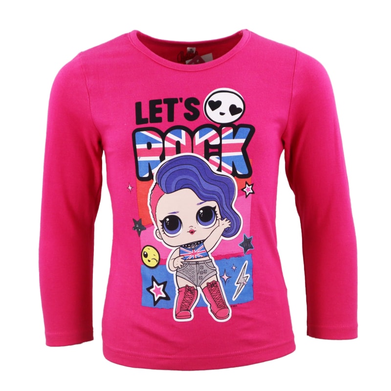 LOL Surprise Kinder Langarm-Shirt - WS-Trend.de T-Shirt Suprise - Pink für Mädchen 98 bis 128 langarm baumwolle