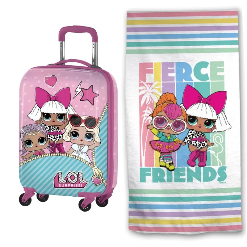 LOL Surprise Mädchen Kinder Reise Set Kinderkoffer Koffer Strandtuch - WS-Trend.de Reisekoffer