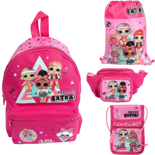 LOL Surprise Kinder 4 teiliges Set Kita Rucksack - WS-Trend.de Schultasche Backpack Tasche