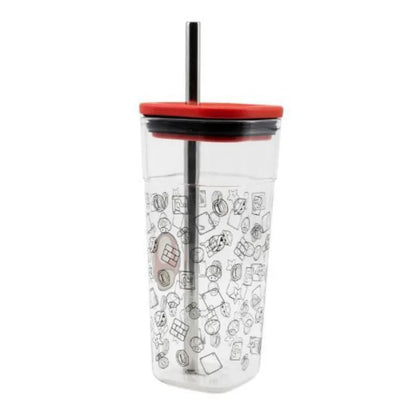 Super Mario Toad Trinkbecher Becher mit Edelstahl Trinkhalm 540 ml - WS-Trend.de