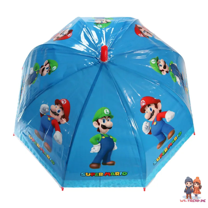 Super Mario Luigi Kinder Regenschirm Stabregenschirm Schirm D 70 cm - WS-Trend.de