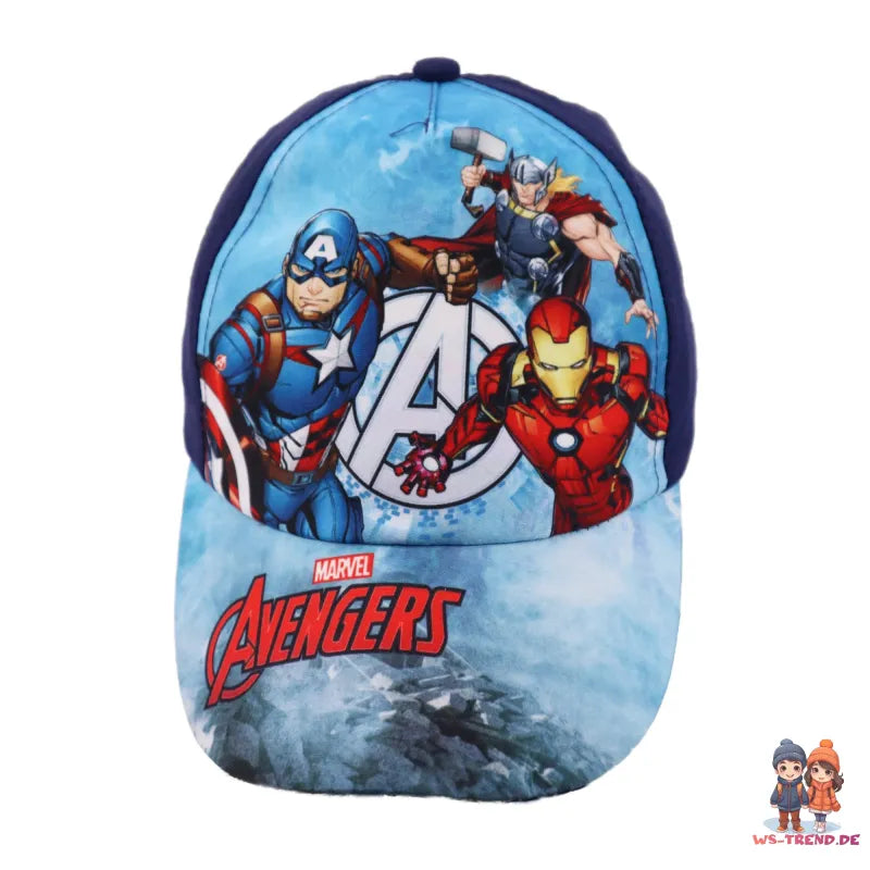 Marvel Avengers - Kinder Baseball Kappe Basecap - WS-Trend.de Jungen Mütze Thor Ironman Hulk Größe 52 54 56