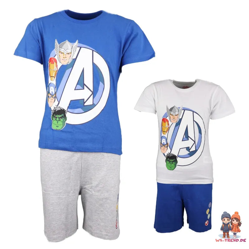 Marvel Avengers Kinder Schlafanzug Pyjama - WS-Trend.de kurz Sleepwear 104-134 baumwolle