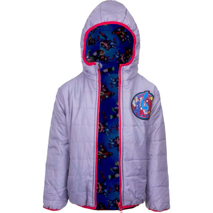 Marvel Avengers Kinder Wende Jacke - Größe 104 bis 140 - WS-Trend.de Hulk America Kapuze Jungen Gr. 104-140