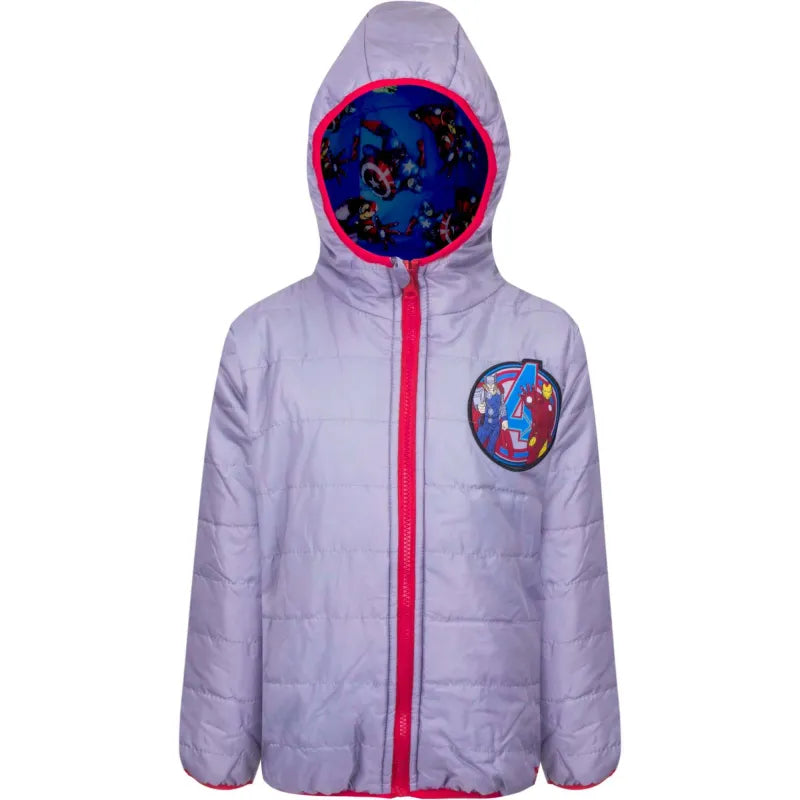 Marvel Avengers Kinder Wende Jacke - Größe 104 bis 140 - WS-Trend.de Hulk America Kapuze Jungen Gr. 104-140