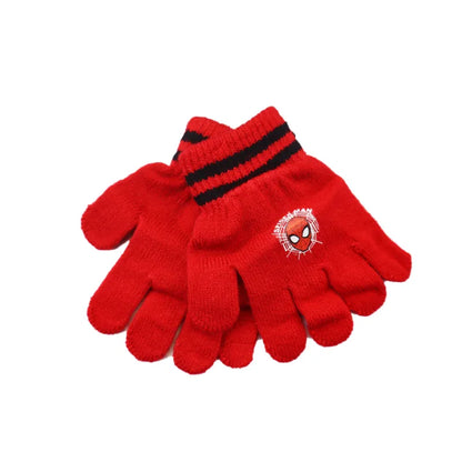 Marvel Spiderman - Kinder Herbst Wintermütze plus Handschuhe - WS-Trend.de Jungen 52 54 Rot