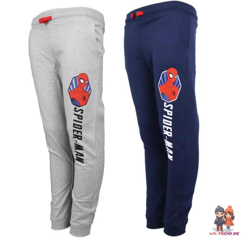 Marvel Spiderman Kinder Jogginghose - WS-Trend.de Jungen Sporthose Hose 104-134 Blau Grau