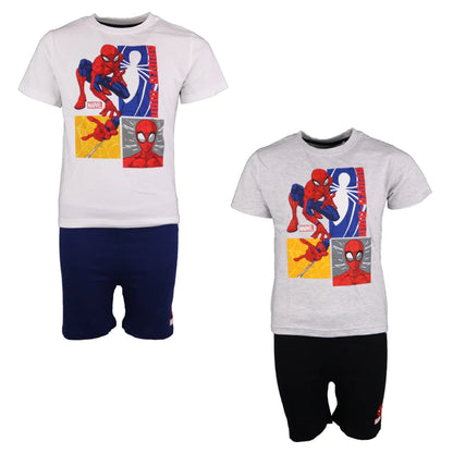 Marvel Spiderman Kinder Schlafanzug Pyjama kurz - WS-Trend.de Nachtwäsche 104 - 134 baumwolle