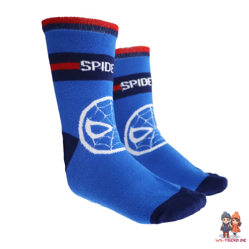 Marvel Spiderman lange Kinder Socken 2er Pack - WS-Trend.de Sneaker Gr. 23 bis 34 für Jungen