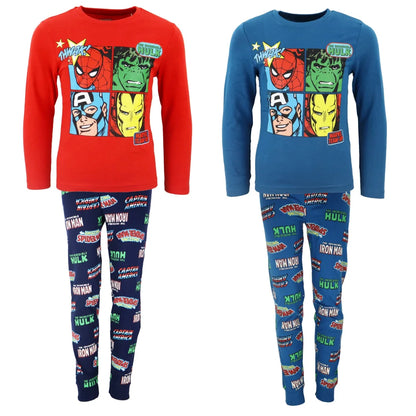 Marvel Avengers Kinder langarm Schlafanzug Pyjama - WS-Trend.de Jungen lang Sleepwear 104-134