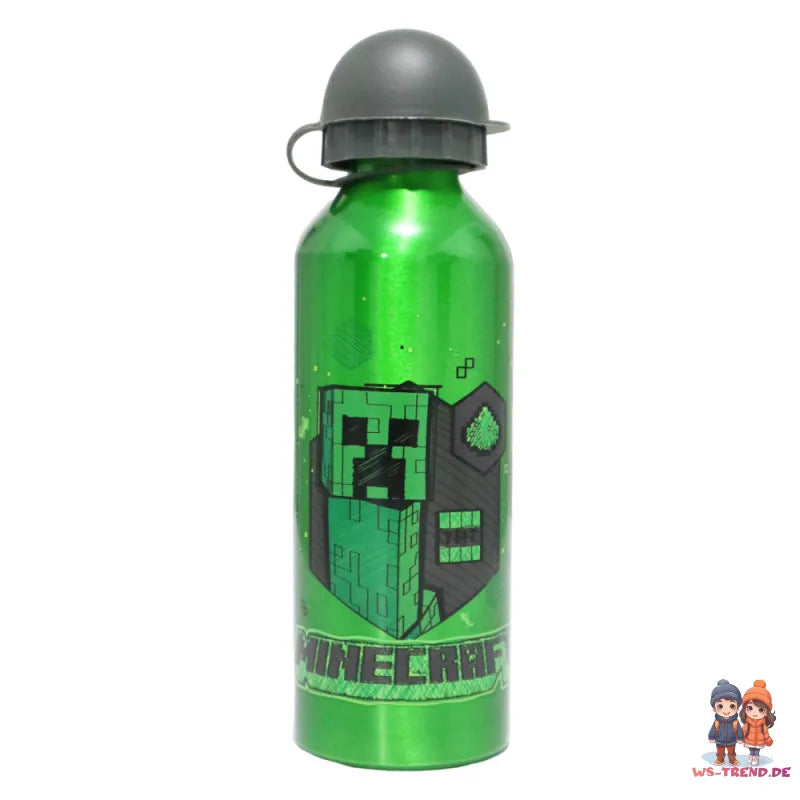 Minecraft Creeper Kinder 2 tlg Lunch Set Brotdose Alu-Trinkflasche 500 ml - WS-Trend.de